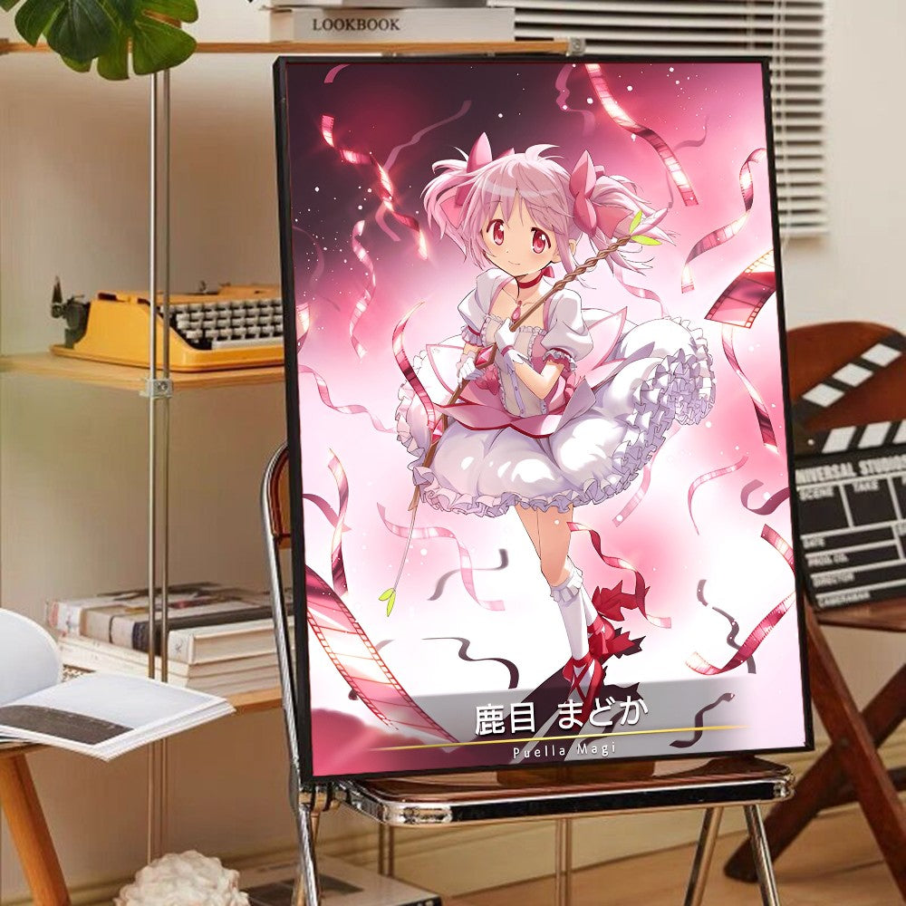 Puella Magi Madoka Magica Poster Anime Posters Sticky HD Quality Wall Art Retro Posters For Home Kawaii Room Decor