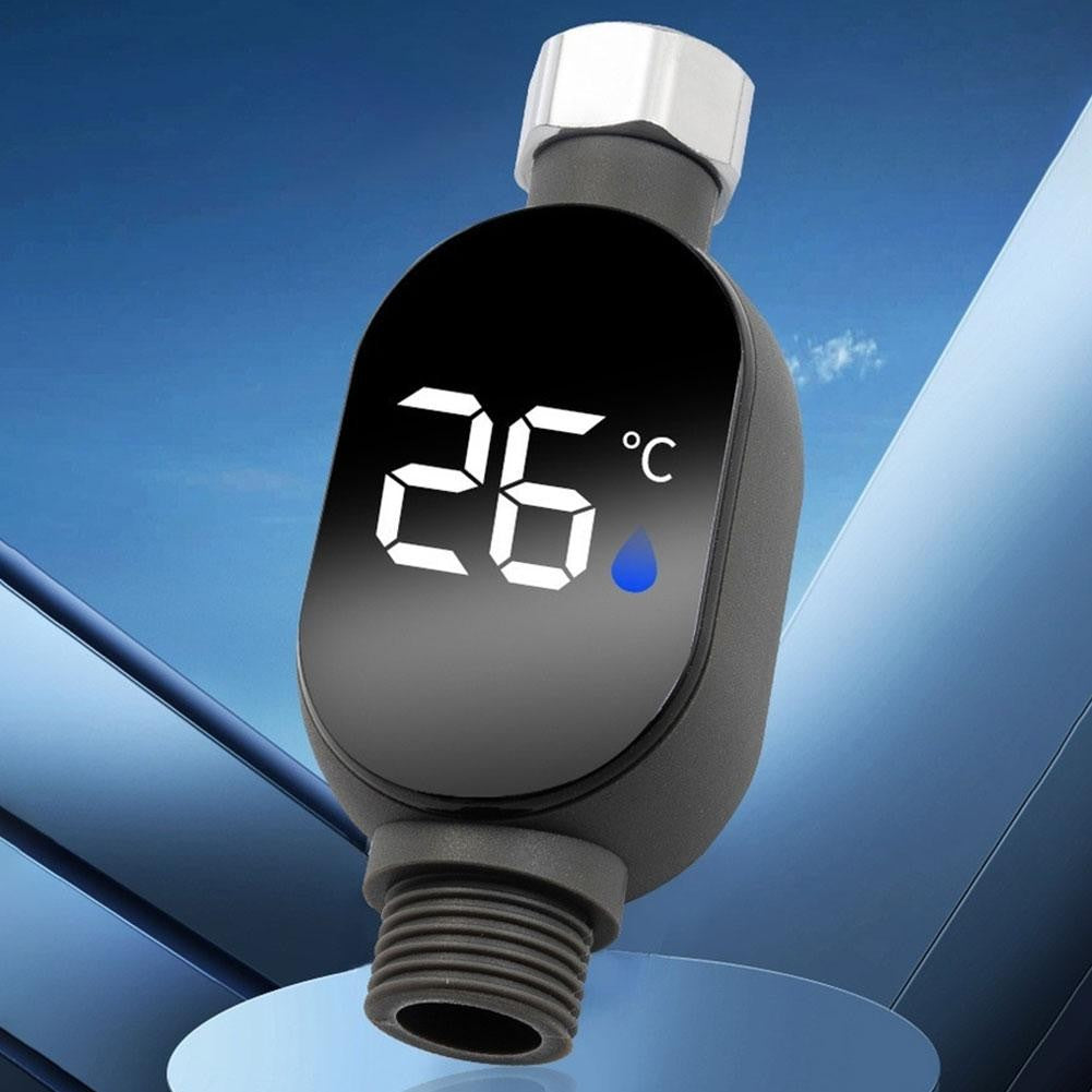 Termômetro de Água para Chuveiro - Display LED (0?~99?), Ativação por Toque Inteligente, Monitoramento Preciso da Temperatura do Banho
