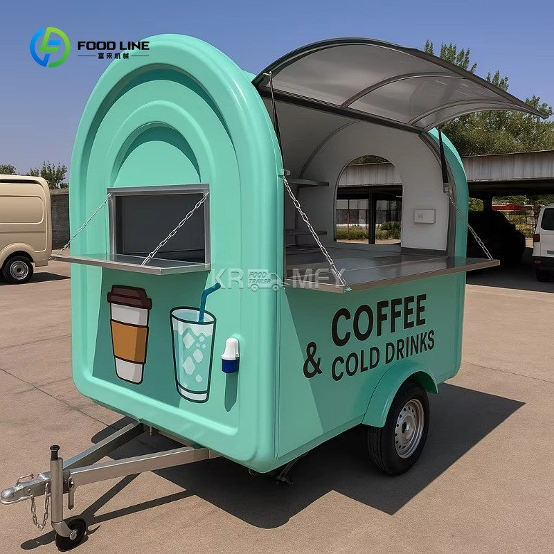 Melhor Venda Nos EUA Café Van Bar Hot Dog Hambúrguer Taco Caminhão Cozinha Móvel Carrinhos Vintage Food Trailer