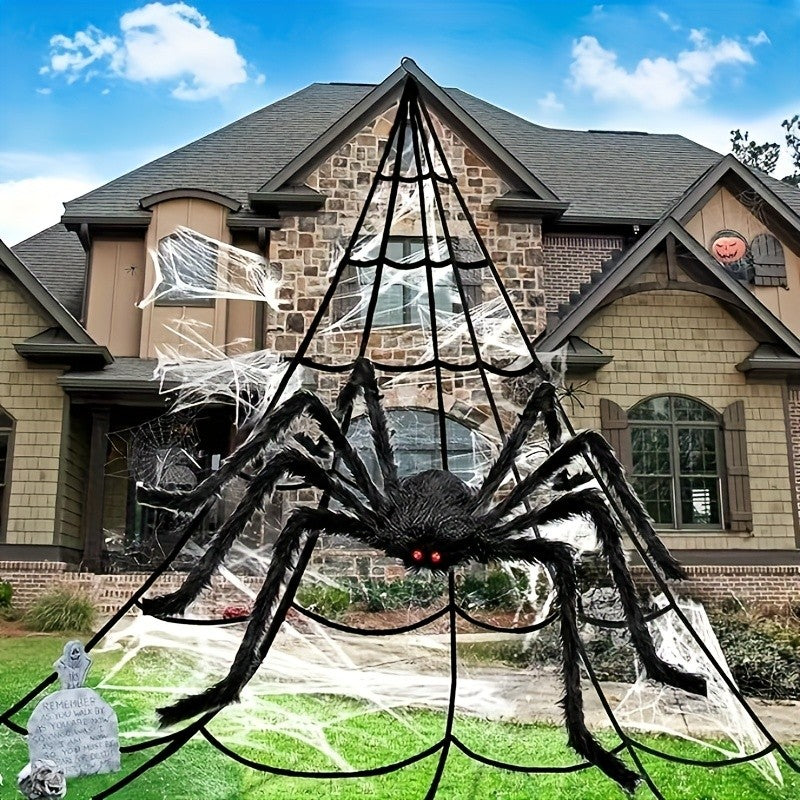 Halloween Spider Web Giant Stretchy Cobweb For Home Bar Haunted House Scary Prop Horror Yard Outdoor Halloween Party Decoration