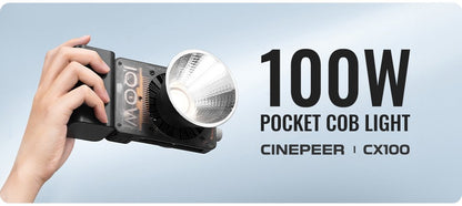 ZHIYUN Official CINEPEER CX100 100W Pocket Video Light Handheld Led COB Light Photo Fill Light Photography Lighting