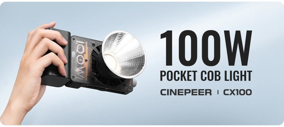 ZHIYUN Official CINEPEER CX100 100W Handheld Led COB Light Pocket Video Light Bi Color Photo Fill Light Photography Lighting