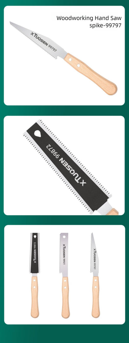 Serra Manual de 6 Polegadas, Dupla Face, Lâmina Flexível para Corte Nivelado, Ferramentas Domésticas para Trabalhar Madeira, Serras Planas de Precisão com Dentes Finos
