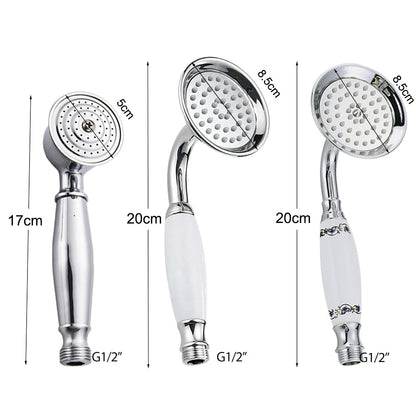 Ducha Chuveiro Banheiro Vintage Cerâmica Latão Montado Parede Torneira Pulverizador Acessório Hardware Chuveirinho