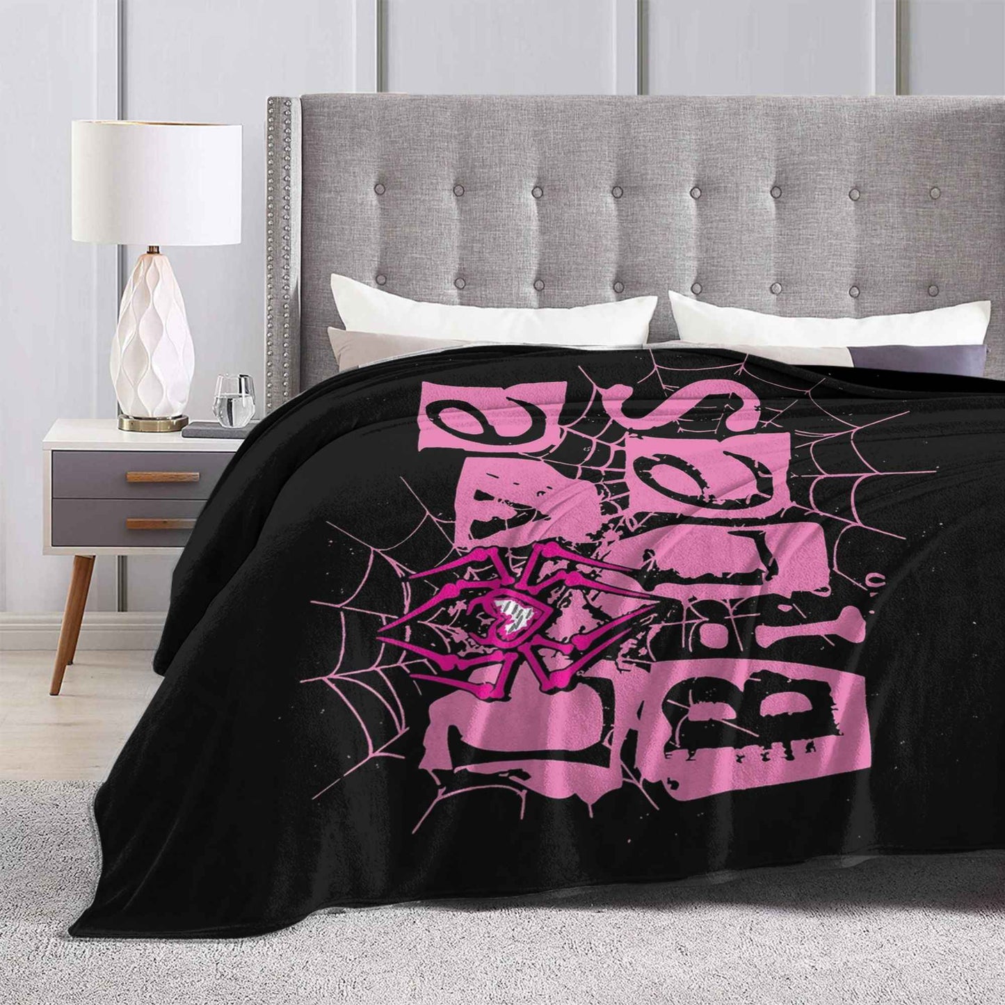 Love Bites AJ Lee Spider Logo Cobertor de flanela para primavera e outono, cobertor quente multifuncional para casa, sofá, colcha.