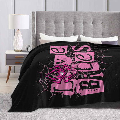 Love Bites AJ Lee Spider Logo Cobertor de flanela para primavera e outono, cobertor quente multifuncional para casa, sofá, colcha.