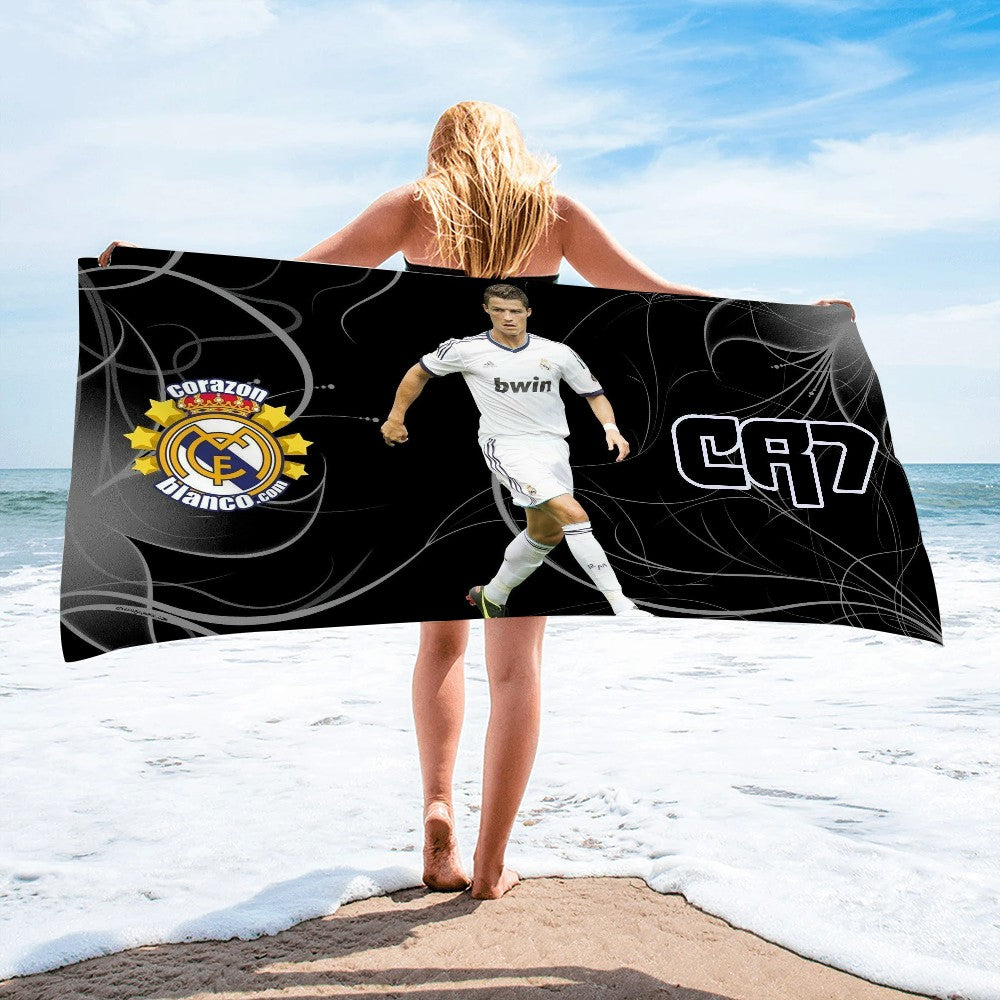 Cristiano Ronaldo Spa Personal Care Beach Towel For Bath Towels Bathroom Set Accessories Sauna Turban for Hair Drying Large Home