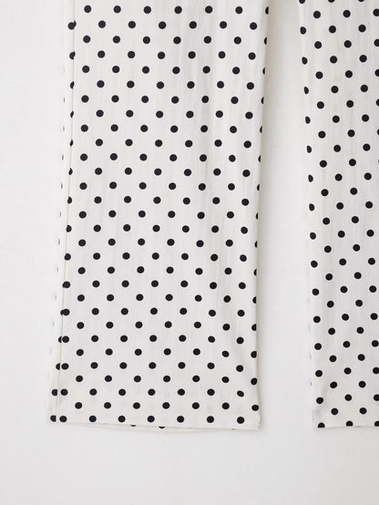 HH Woman Autumn Long Sleeves Turtleneck Zipper With Pockets Drawstring Casual Coats Women Fashion Polka Dot Printed Jacket