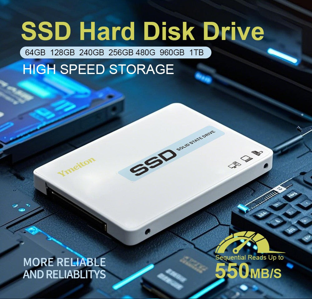Y03Sata III Ssd 5-20PCS 120GB Ymeiton 2.5 Unidade de Estado Sólido 128GB 256GB 480GB Usado para notebooks e desktops