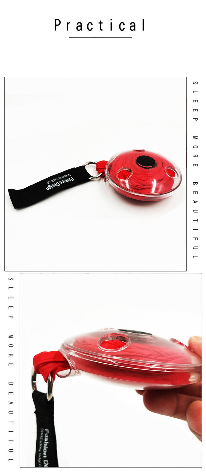 Multifunctional Shopping Storage Bag, Eco, Reusable, Super Small, Portable, Folding, Telescopic Disc, Supermarket