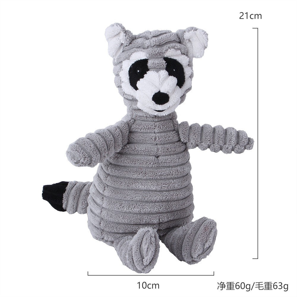 Brinquedo de Pelúcia para Cães Mordedor de Cordeiro, Macaco, Porco com Som, Treinamento de Ventilação, Suprimentos para Limpeza de Dentes de Cães, Brinquedos para Cães Grandes