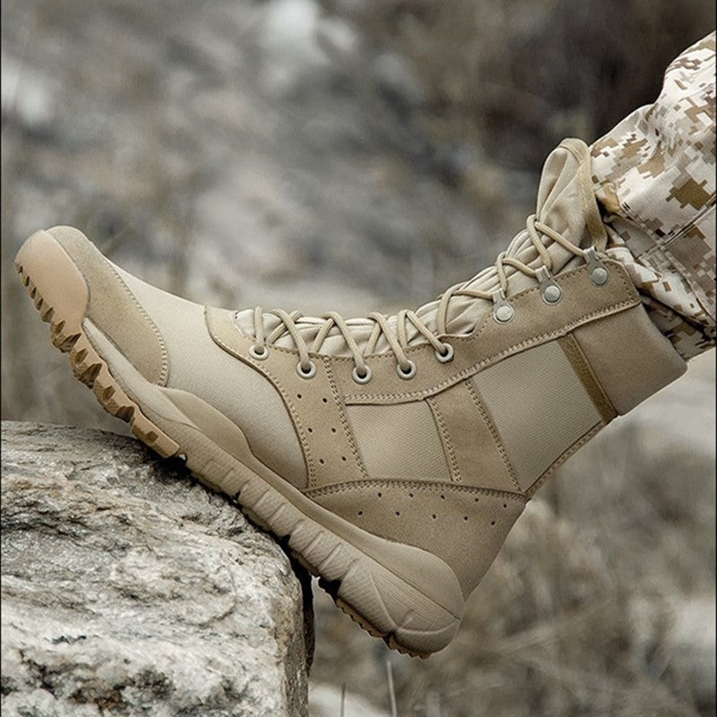 Bota Tática Leve de Verão para Combate Masculina e Feminina, Treino de Escalada, Impermeável, Caminhada ao Ar Livre, Sapatos de Malha Respirável