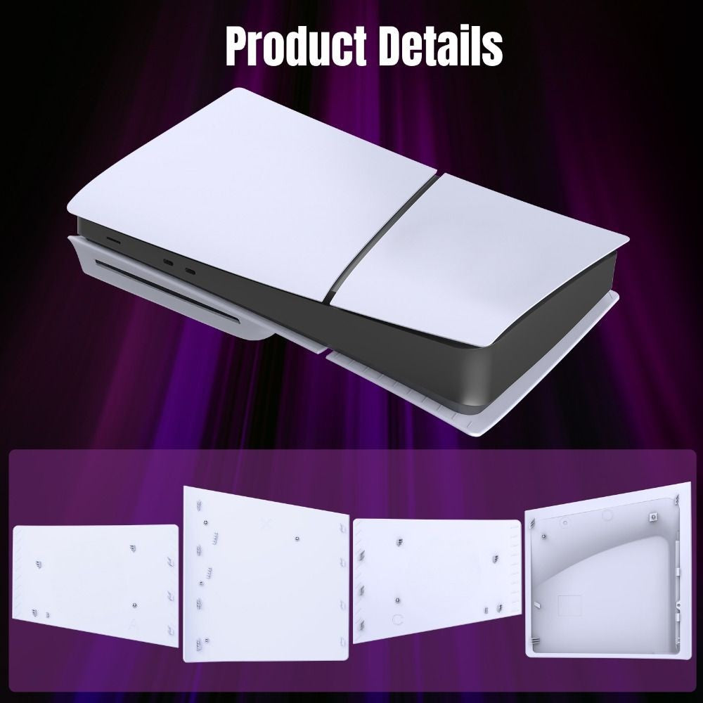 Premium Hard White Panels Replacement ABS Shell Case One Parts Faceplate Cover for PS5 Slim Disc Digital