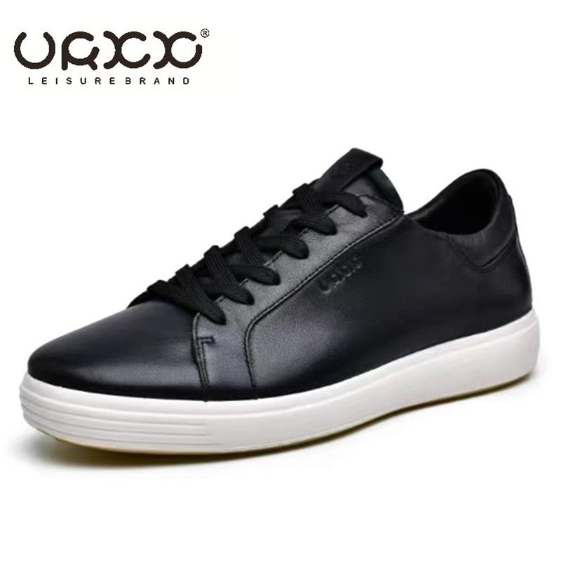 Men Sneakers Casual Shoes Men Flats Zapatillas Hombre Lightweight Genuine leather Breathable Shoes Men Black Sports Board Shoes