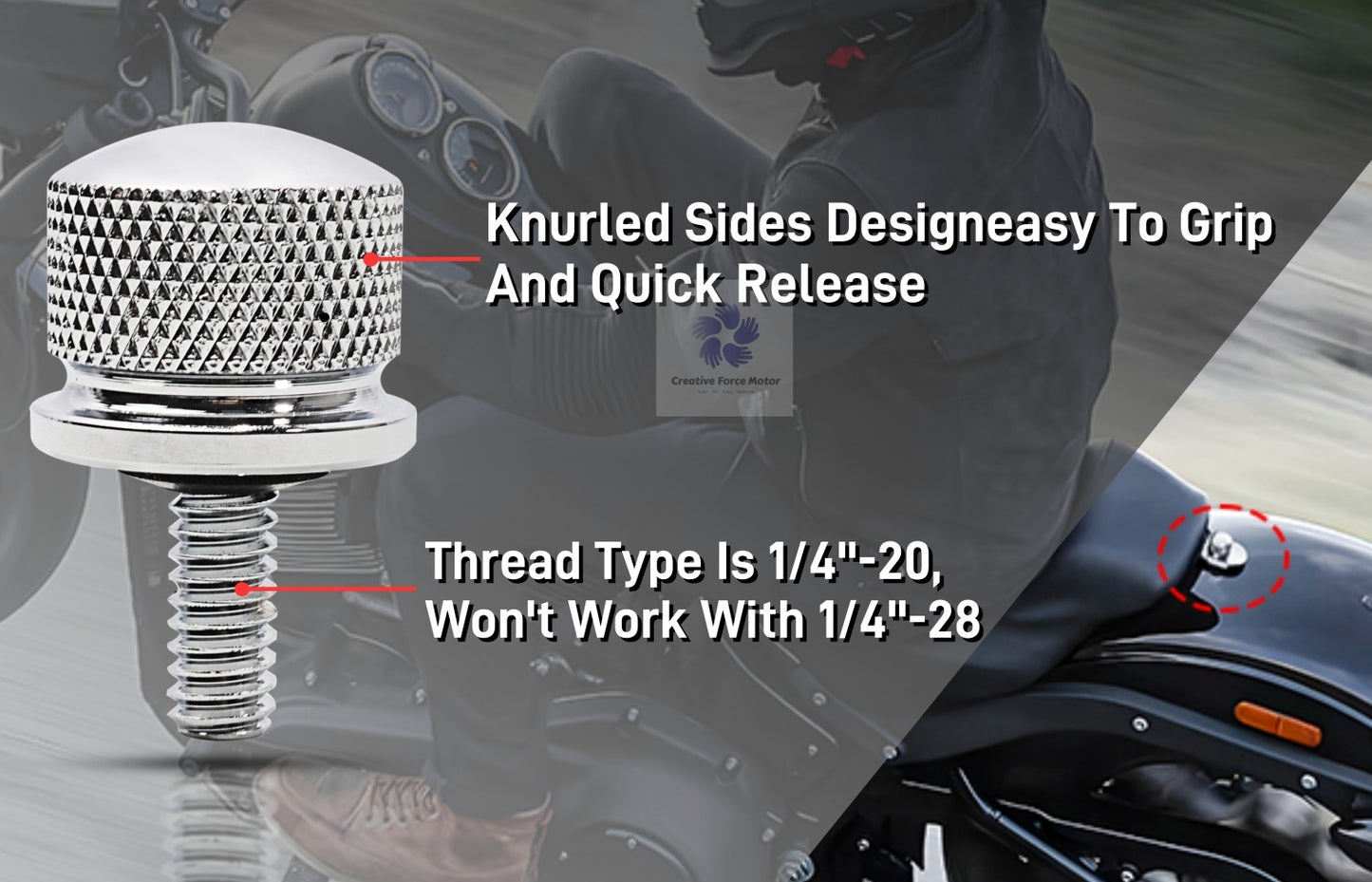 Quick Release Rear Fender Seat Bolt Nut Kit Motorcycle Mount Screw For Harley Sportster XL Softail FL Dyna Street Bob Road Glide