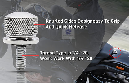 Quick Release Rear Fender Seat Bolt Nut Kit Motorcycle Mount Screw For Harley Sportster XL Softail FL Dyna Street Bob Road Glide