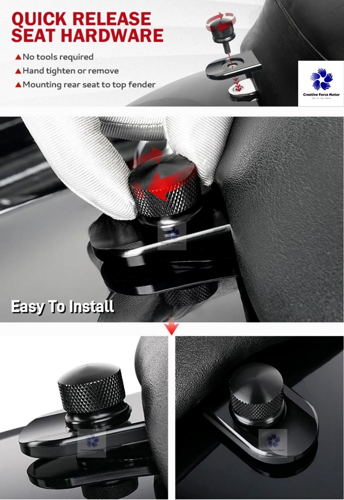Rear Fender Seat Bolt Nut Tab Screw Motorcycles Mount Knob Cover For Harley Sportster XL Dyna Softail Breakout Touring Universal