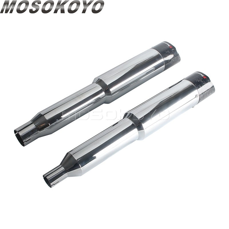 Exhaust System Slip-On Motorcycle Muffler Exhaust Pipe Carbon Fiber For Harley Touring Electra Road Street Glide Road King 17-up