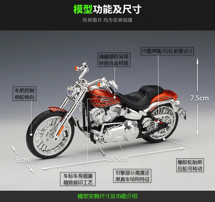 Maisto 1:12 Harley 2014 CVO BREAKOUT Moto Modelo de Metal Diecast