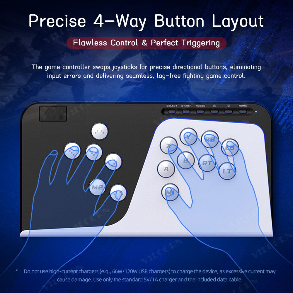 Leverless Arcade Fighting Controller All Button Gamepad For PC PS3 PS4 Switch XBOX Joystick For Hitbox Style Fight Stick