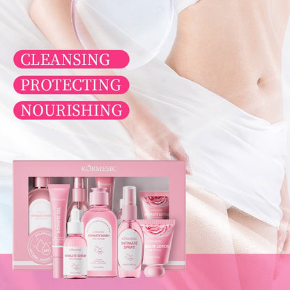 5 unidades/conjunto KORMESIC Kit de cuidados íntimos femininos diário, rotina de pele, lavagem de beleza, banho, clareamento, delicado, suave