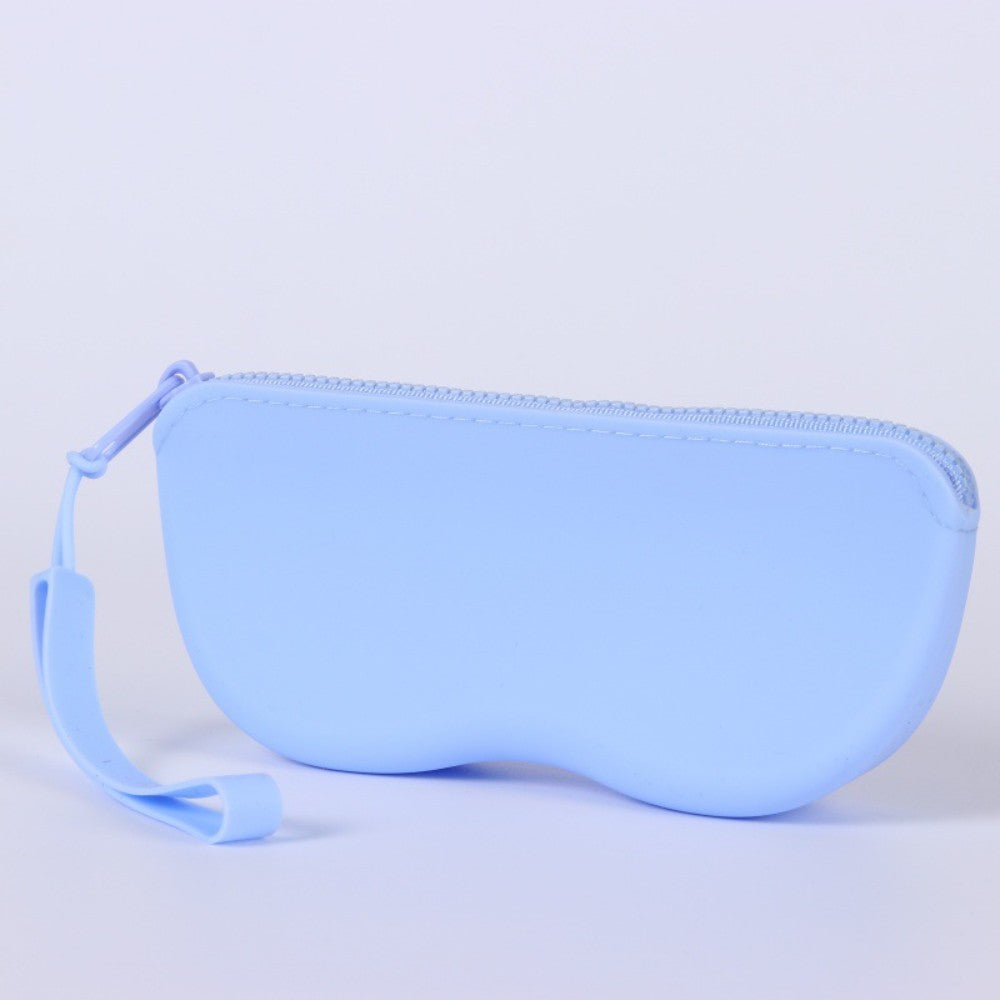 Soft Silicone Zipper Glasses Bag Storage Waterproof Bag Cosmetic Coin Bag for Women Girls Dustproof Glasses Box