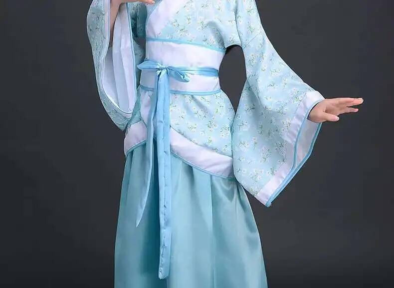 Hanfu Chinese Costume Girls Children Kimono Traditional Vintage Ethnic Fan Students Dance Halloween Japanese Yukata Kimono Style