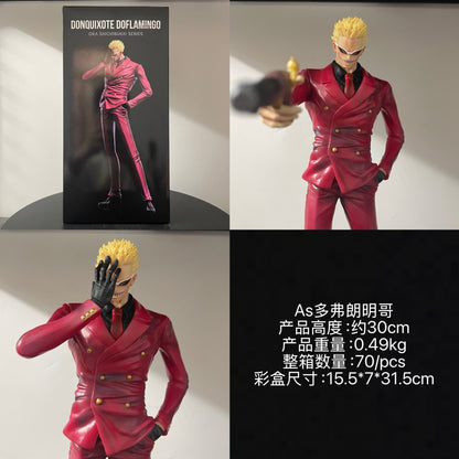 Estátua Anime Donquixote Doflamingo Terno Coringa One Piece Decoração de Mesa de Guerreiro GK Presente para Meninos Colecionadores