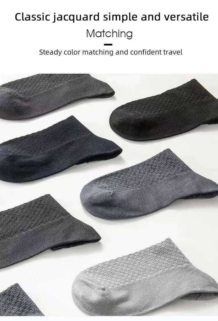 5/10 Pairs Men Socks Bamboo Fiber Short Ankle Socks Spring Summer Autumn Winter Business Breathable Male Long Sock Meias Man Sox