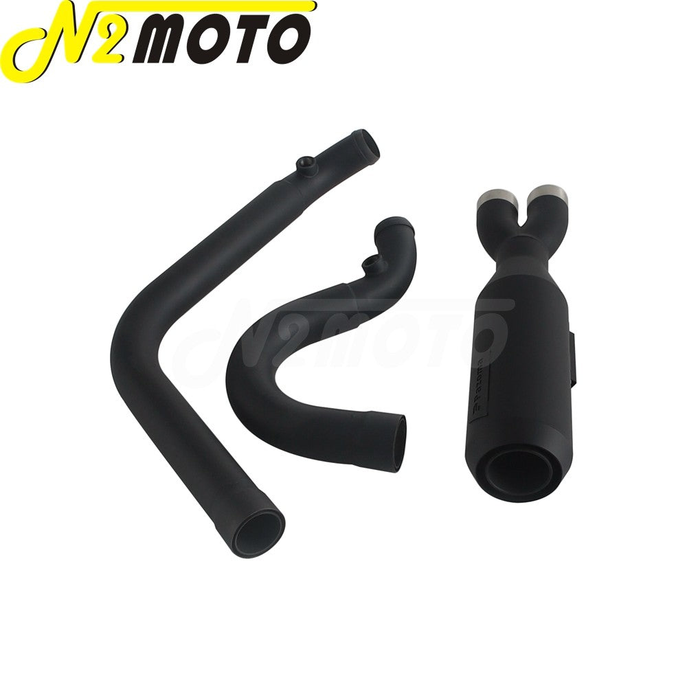 Motorcycle 2-into-1 Exhaust Muffler System For Harley Touring Electra Glide FLHTI FLHTK FLHTPI FLHTKL FLHTCUI FLHTKSE 2017-2025