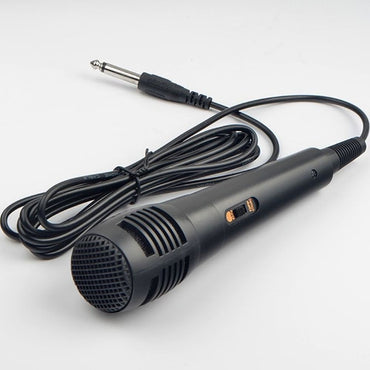 Microfone Dinâmico Profissional Com Fio Vocal para Gravação Karaokê Tubo de Voz 6.35mm /3.5mm