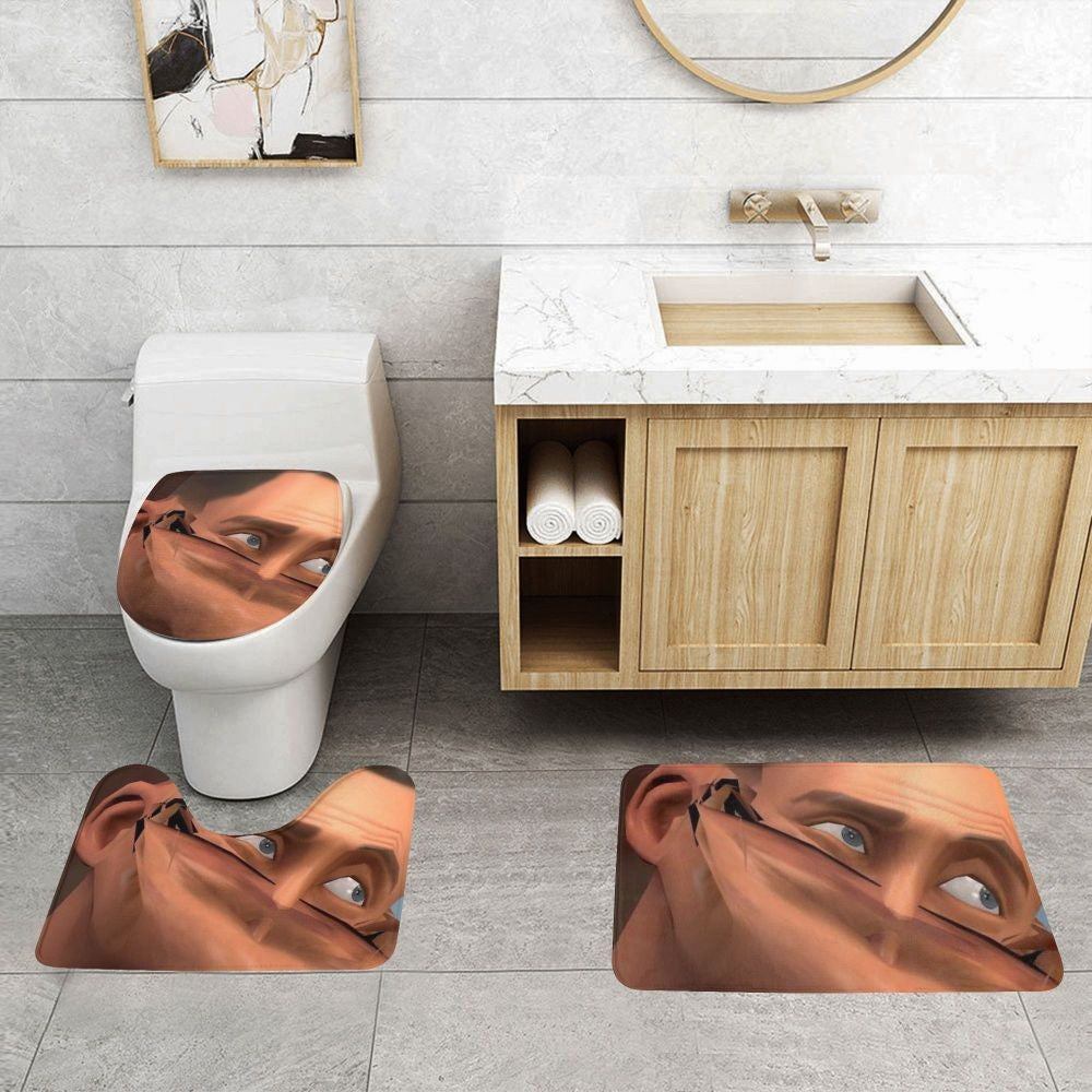 Team Fortress 2 TF2 3 Pcs Bath Mat Bathroom Set Toilet Lid Cover Home Decor Non-Slip Carpet Floor Rug