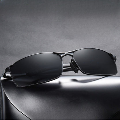 Óculos de Sol Polarizados com Armação de Metal e Lentes Fotocromáticas, Visão Noturna, Adequados para Esportes, Ciclismo, Pesca, Condução e Acampamento