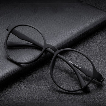 Óculos Ultraleves TR90 para Computador, Anti-Luz Azul, Proteção Ocular para Mulheres e Homens, Design Retrô Sem Parafusos, Óculos de Leitura Redondos
