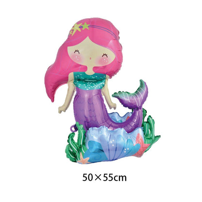 Big Upright Mermaid Tail Balloon Mermaid Balloon Wedding Baby Shower Kids Girls Birthday Decor Mermaid Birthday Party Decoration