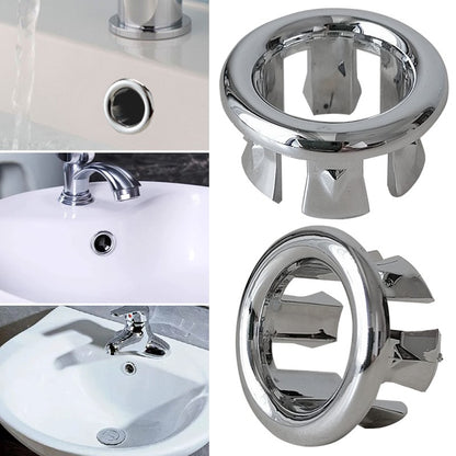 1/2/4Pcs Sink Overflow Ring Kitchen Bathroom Basin Trim Bath Drain Cap Sink Wash Basin Round Overflow Ring Plug Basin Accessory