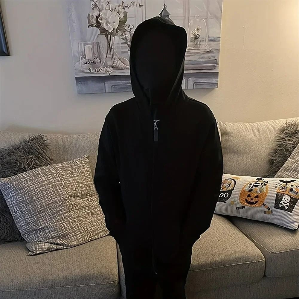 2pcs New Black Cosplay Full Mask Breathable Thin Hood Cosplay Prop Halloween Costumes Party Decoration Cosplay Head Cover
