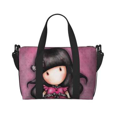 Custom Santoro Gorjuss Beach Travel Bag Large Capacity Tote Bags for Gym Yoga Women Shopping Duffle Shoulder Bag