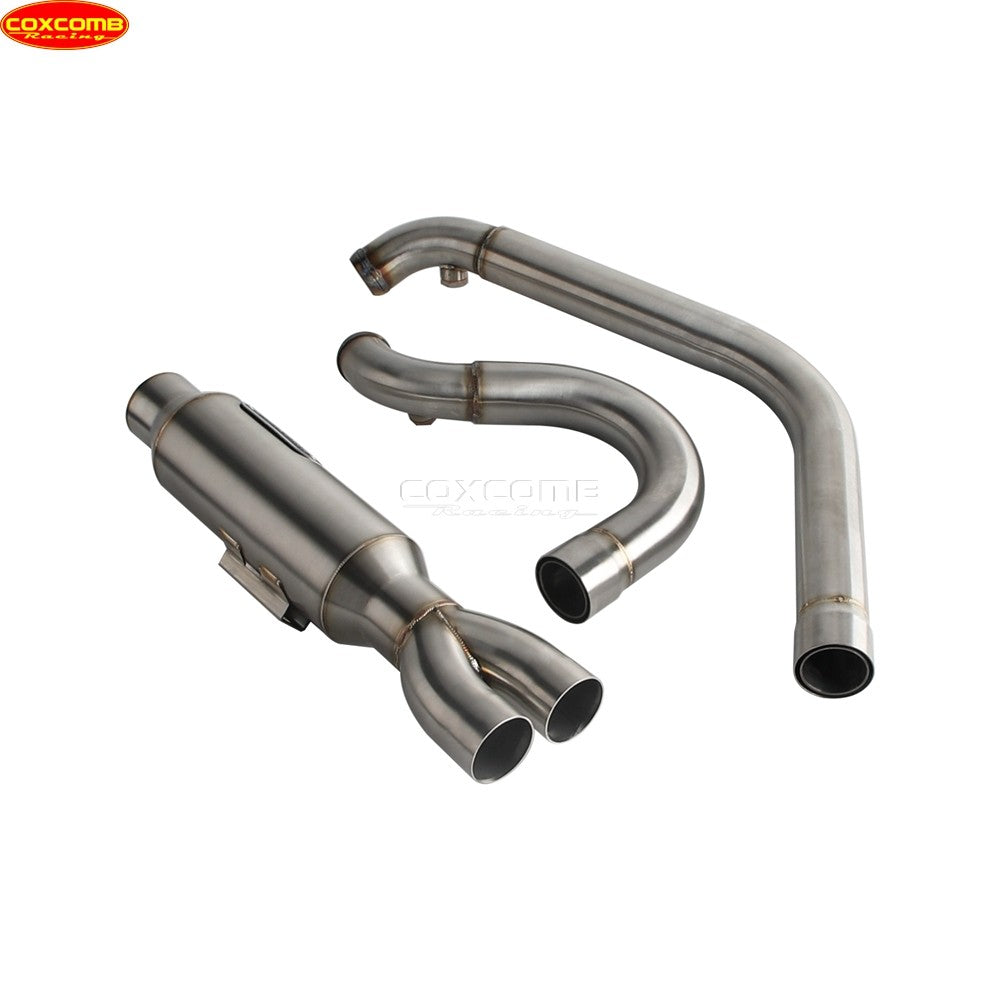 Slip On Exhaust Muffler System Motorcycle Complete Exhaust Pipe For Harley Dyna Street Bob FXDB FXDBB FXDBP FXDBI Limited FXDBC