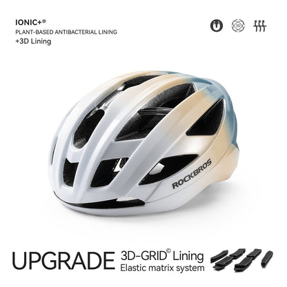 Capacete de Ciclismo ROCKBROS Leve Respirável Antibacteriano Integrado Ajustável com Fivela Magnética Capacete de Segurança