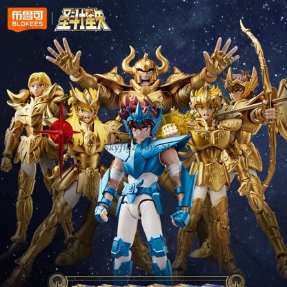 BLOKEES Saint Seiya Segunda Edição Touro Dragão Capricórnio Sagitário Boneco de Ação Anime Brinquedos Presente de Natal Em Estoque