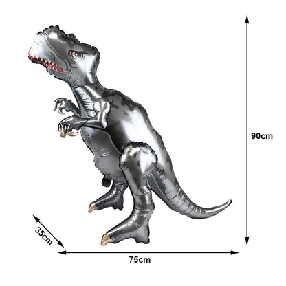 Dinosaur Party Decor 32inch Dinosaur Number Balloons 1-3 Year Olds Kid Birthday Baby Shower Matte Cartoon Foil Balloon Decors