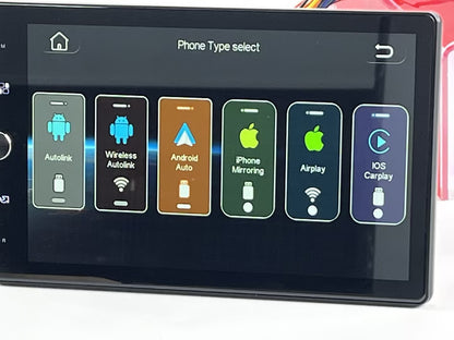 ESSGOO 10.4" Car Stereo Single DIN Wireless CarPlay Android Auto Rotatable Touch Screen Bluetooth GPS Nav Radio Player Head Unit
