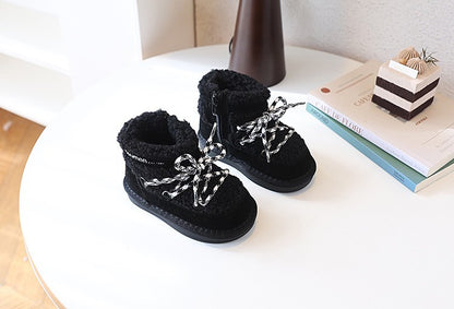 2025 New Winter Children Snow Boots Warm Plush Rubber Sole Toddler Kids Sneakers Infant Shoes Fashion Boys Girls Boots EU 21-30