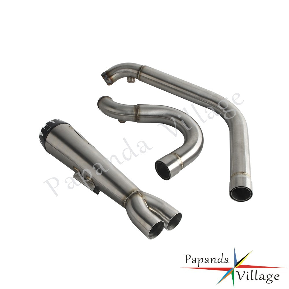 Motorcycle Full Exhaust Pipe Exhausts System Mufflers For Harley Dyna Wide Super Glide Fat Street Bob Low Rider FXDF 2006-2017