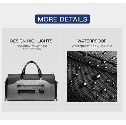 OZUKO Multifunction Men Suit Storage Travel Bag Large Capacity Luggage Handbag Male Waterproof Travel Duffel Bag Shoes Pocket