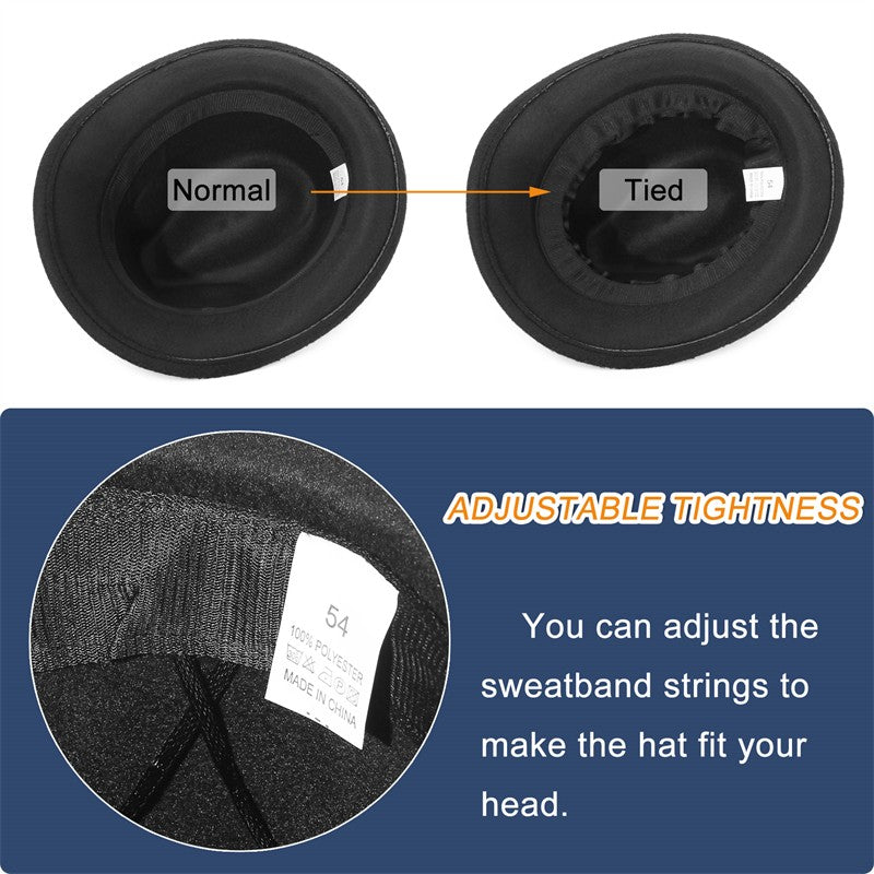 Vintage Kids Rolled Brim Trilby Hat for Boys Girls Child Fedora Hat Autumn Winter Felt Jazz Cap