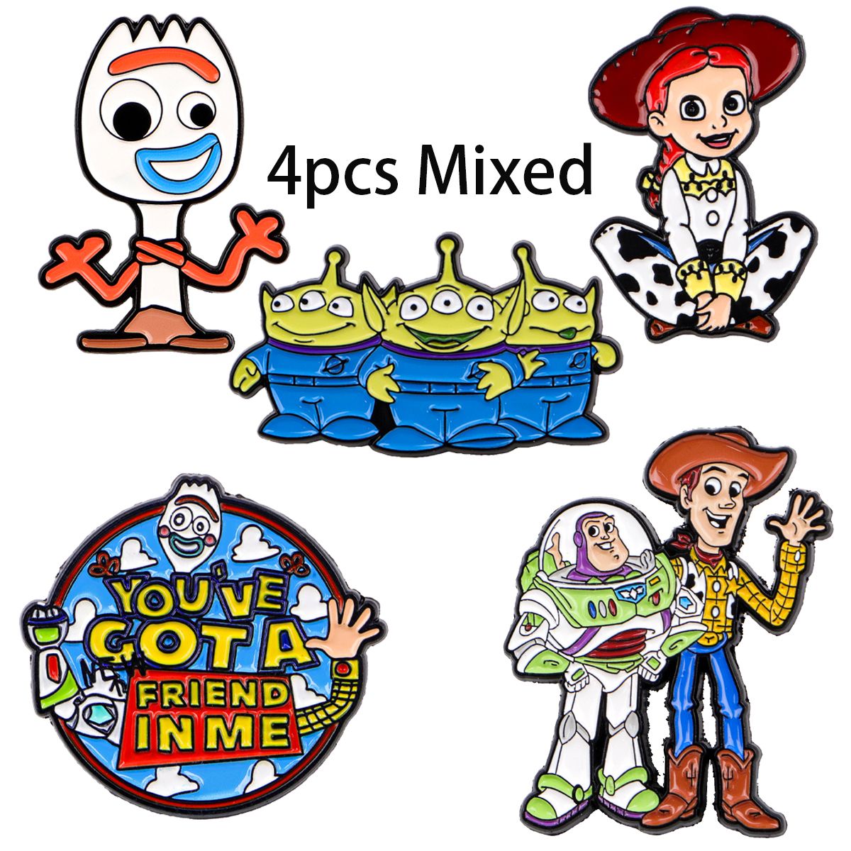 1-6 unidades/conjunto Figuras de Brinquedo de Animação Mista Broches Esmaltados Alfinetes de Lapela de Desenhos Animados Emblema em Mochilas Acessórios de Roupa Presentes