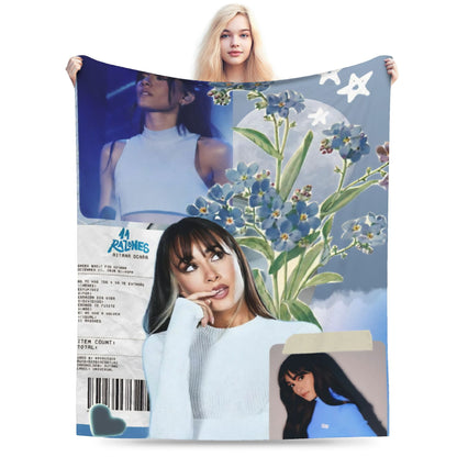 Aitanaed Singer Alpha Album Cobertores Ultra-Macios de Lã Coral de Pelúcia, Presente Relaxante, Mantas, Colchas