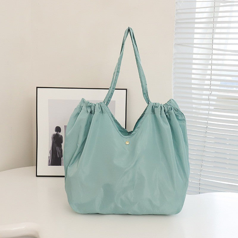 Fashion Foldable Shopping Bag Environmental Protection Large Capacity Supermarket Shopping Portable Folding Bag Out Handbag